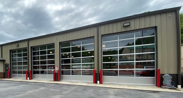 Front of Inez Fire Department building.